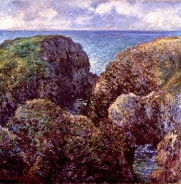  Rocks Painting - Group of Rocks at PortGoulphar Claude Monet